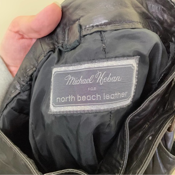 VNTG Michael Hoban for North Beach Leather Designer Leather Trouser Pants SZ 29 - Picture 8 of 16